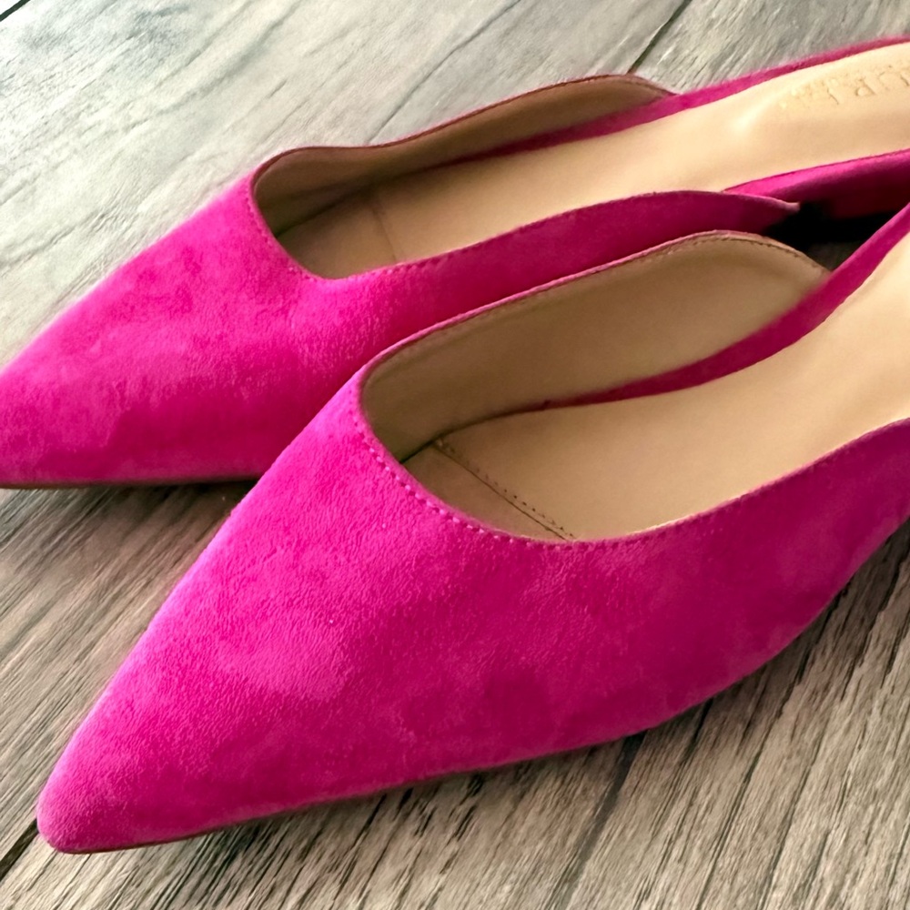 Ralph Lauren  Women's Londyn Fuchsia  Suede Mule Ballet